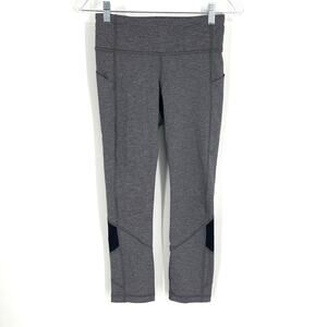 Lululemon Pace Rival Crop 22" Leggings Heathered Black Size 4